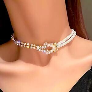 Fashion Clubbing Necklaces Simple Shiny Bling Clavicle Chain chocker 16 inches
